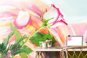 Carta da parati – Rosa arcobaleno