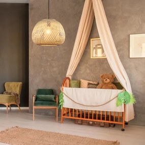 Lampadario a sospensione con filo ZANZIBAR 1xE27/20W/230V diametro 35 cm bambù