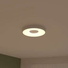 Plafoniera LED design Piazo, bianco Ø 38 cm, luce con 3 temperature di colore, 2500 lumen INSPIRE