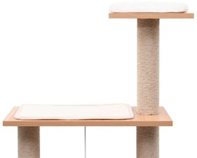 Albero per gatti con tappeto tiragraffi in sisal 123 cm