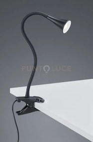 Viper lampada da studio led 3w 400lm, 3000k flessibile con pinza ne...