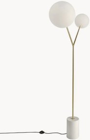 Lampada da terra Yvette con base effetto marmo