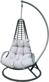 AVUS - dondolo da giardino con struttura acciaio completo di cuscini intreccio in rattan sintetico