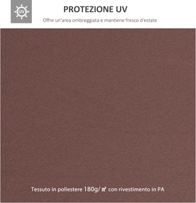 Tetto di Ricambio per Gazebo da Giardino Impermeabile Doppio Tetto 3x4m...