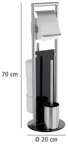 WENKO 24981800 - Set WC RAVINA 20x70 cm acciaio inossidabile/argento
