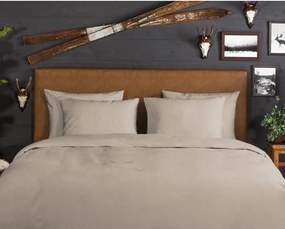 Biancheria da letto marrone in flanella per letto matrimoniale/per letto prolungato 200x220 cm – Good Morning