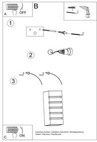 Applique SAMIR 1xE27/60W/230V bianco