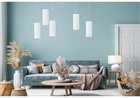 Lampadario a sospensione con filo ZIK 5xE27/40W/230V ragno bianco