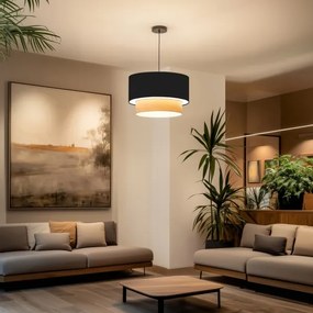 Brilagi - Lampadario LED a cavo CERIA 1xE27/40W/230V Ø 50 cm nero/beige
