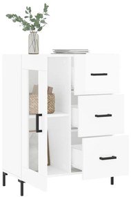 Credenza 69,5x34x90 cm in legno multistrato bianco lucido