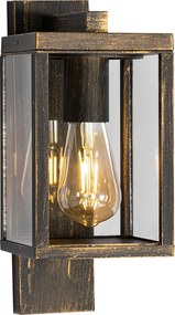Lanterna da parete per esterni vintage oro antico IP44 - Charlois
