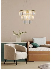 Zuma Line P17127-4-1GD - Lampadario a sospensione con filo TIFANNY 4xE14/40W/230V oro