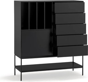 Armadietto nero 120x140x45 cm Platt – Teulat