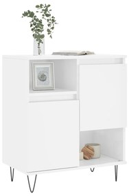 Credenza bianco lucido 60x35x70 cm in legno multistrato