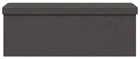 Panca portaoggetti pieghevole grigio scuro in simil lino
