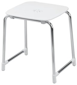 Sgabello Prima classe in alluminio bianco/grigio