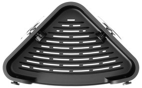 Mensola da bagno senza foratura/ad angolo nera in plastica Flex Adhesive – Umbra