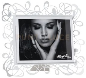 Portafoto scarabocchio maxi orizzontale bianco marmo