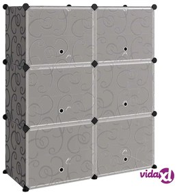 vidaXL Scarpiera Nera 84,5x31x93,5 cm in PP