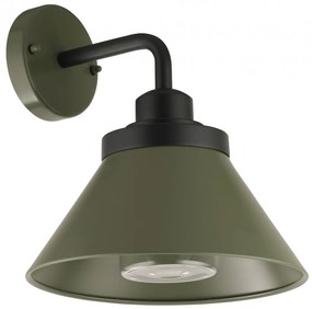 Applique E27 Verde scuro, IP54 per Esterni - Serie FOCUS Base E27