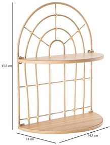 Scaffale in metallo a castello in colore naturale Arch - Mauro Ferretti