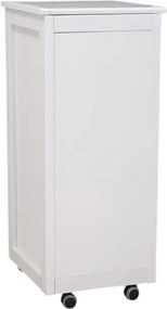 Carrello cassettiera GIADA Mini con piano in mattonelle e legno Bianco