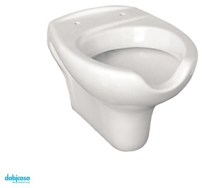 Alice Ceramica "Bagno Accessibile" Wc Sospeso C/Apertura Frontale Scarico a Parete Finitura Bianco Lucido