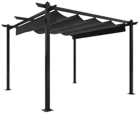 Pergola da Giardino con Tetto Retrattile 3x3 m Antracite