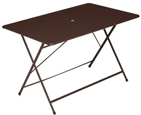 Tavolo da pranzo per giardino pieghevole Cassis OASI BY EMU struttura e superficie in acciaio marrone scuro per 4 persone 120x76cm