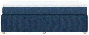 Giroletto a molle con materasso blu 90x190 cm in tessuto