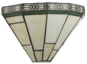 Applique Classica New York Acciaio Nero Vetro Verde 1 Luce E14