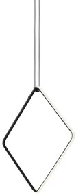 Flos Arrangements Square Small Lampada a sospensione a luce diffusa in alluminio Nero Opaco