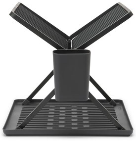 Scolapiatti grigio scuro in metallo a due livelli 37x33 cm - Brabantia