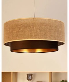 Lampadario sospeso su cavo SARTA 1xE27/60W/230V marrone/iuta