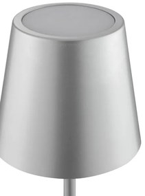 Brilliant - Lampada da tavolo ELORA LED ricaricabile e dimmerabile con comando touch LED/2,5W/5V 2700K IP44 argento