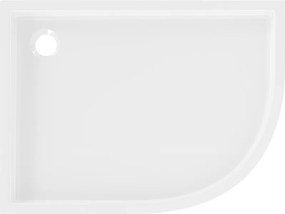 Mexen Flow+ piatto doccia semicircolare asimmetrico sinistro 90 x 80 cm, bianco lucido - 46Q108090LH