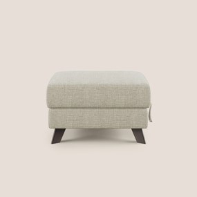 Moon Pouf contenitore e piedini alti in tessuto morbido ad intreccio soft-touch impermeabile T06