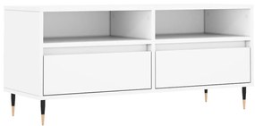 Mobile porta tv bianco 100x34,5x44,5 cm in legno multistrato