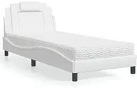 Letto con Materasso Bianco 90x190 cm in Similpelle 3208762