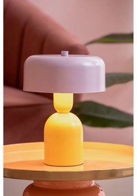 Lampada da tavolo gialla/viola (altezza totale 24 cm) Double Funky – Leitmotiv