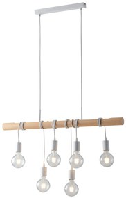 Lampadario Sospensione Arizona Industrial Vintage Colore Bianco 40W