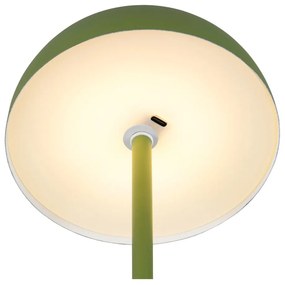 Lampada da tavolo LED verde con paralume in metallo (altezza totale 21 cm) Munoz – Trio
