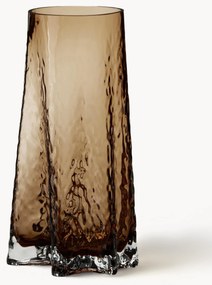 Vaso in vetro soffiato con superficie strutturata Gry, alt. 30 cm