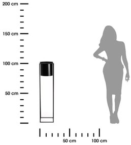 Portafiori RING 100x23 cm nero