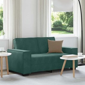 Divano A 2 Posti Verde Scuro 120 Cm İn Velluto /