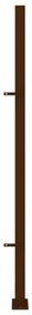 Palo angolare in ferro finitura verniciato Marrone H 110 cm x L 4 cm x P 4 cm