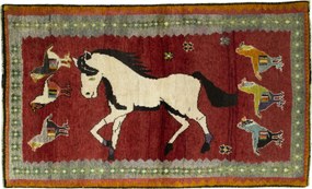 Gabbeh Tappeto persiano 170x110 Rosso (Iran) Annodato A Mano