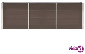 vidaXL Letto Rialzato in Acciaio Zincato 240x40x77 cm Marrone