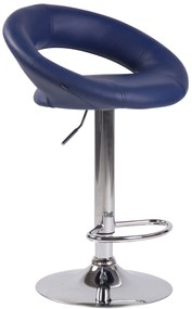 Sgabello Bar Olinda İn Ecopelle / Blau / Chrom