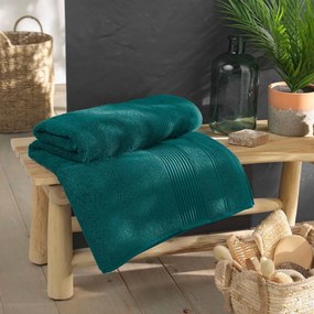 Asciugamano in spugna di cotone verde scuro 90x150 cm Tendresse - douceur d'intérieur